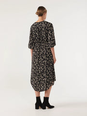 The Washed Satin Print Dress