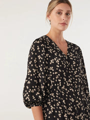 The Washed Satin Print Dress