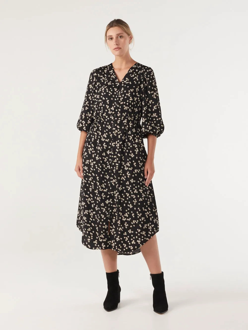 The Washed Satin Print Dress