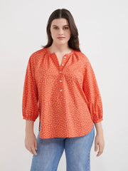 The Printed Cotton Boho Top