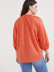 The Printed Cotton Boho Top