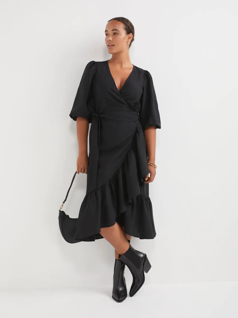 The Wrap Ruffle Dress